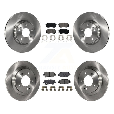 Front Rear Brake Rotor & Semi-Metallic Pad Kit For Kia Optima With Electric Parking K8S-102946