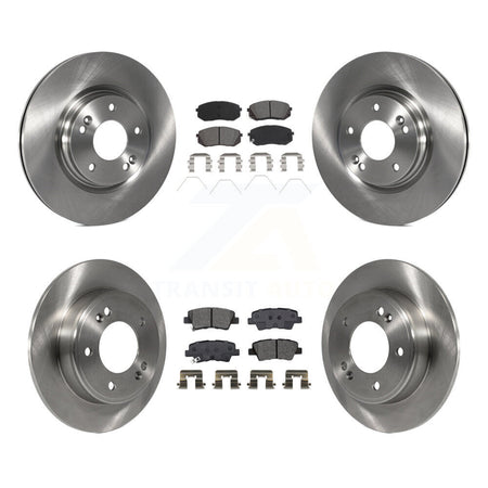 Front Rear Brake Rotors Semi-Metallic Pad Kit For 21 Kia Forte5 With Manual Parking K8S-102948