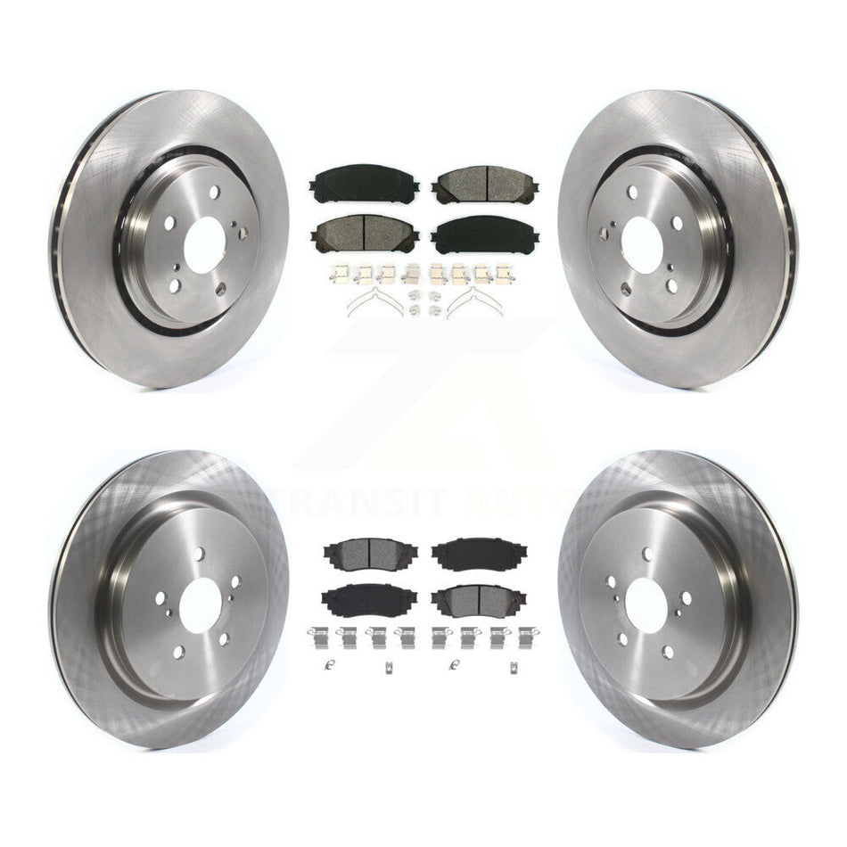 Front Rear Disc Brake Rotors And Semi-Metallic Pads Kit For Lexus RX350 RX450h RX350L RX450hL K8S-102952