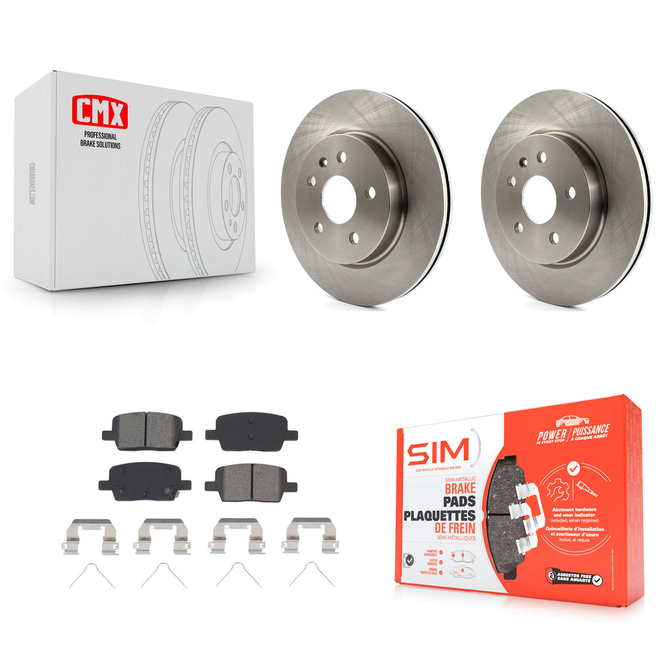 Rear Disc Brake Rotors And Semi-Metallic Pads Kit For Chevrolet Camaro Cadillac CT6 K8S-102961