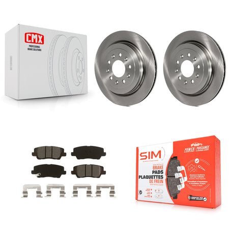 Rear Disc Brake Rotors And Semi-Metallic Pads Kit For Cadillac ATS K8S-102962