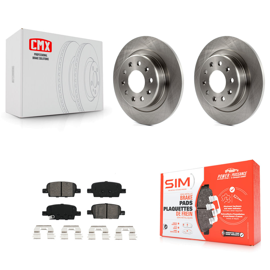 Rear Brake Rotor And Semi-Metallic Pad Kit For Chevrolet Malibu With Manual Parking K8S-102964