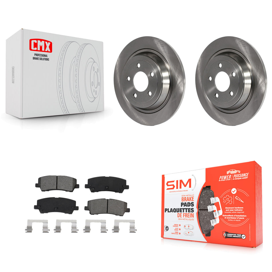 Rear Disc Brake Rotors And Semi-Metallic Pads Kit For Ford Mustang K8S-102969
