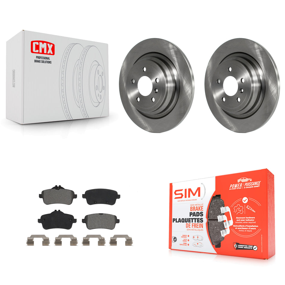 Rear Disc Brake Rotors And Semi-Metallic Pads Kit For Mercedes-Benz ML350 GLE350 ML250 GLE300d K8S-102976