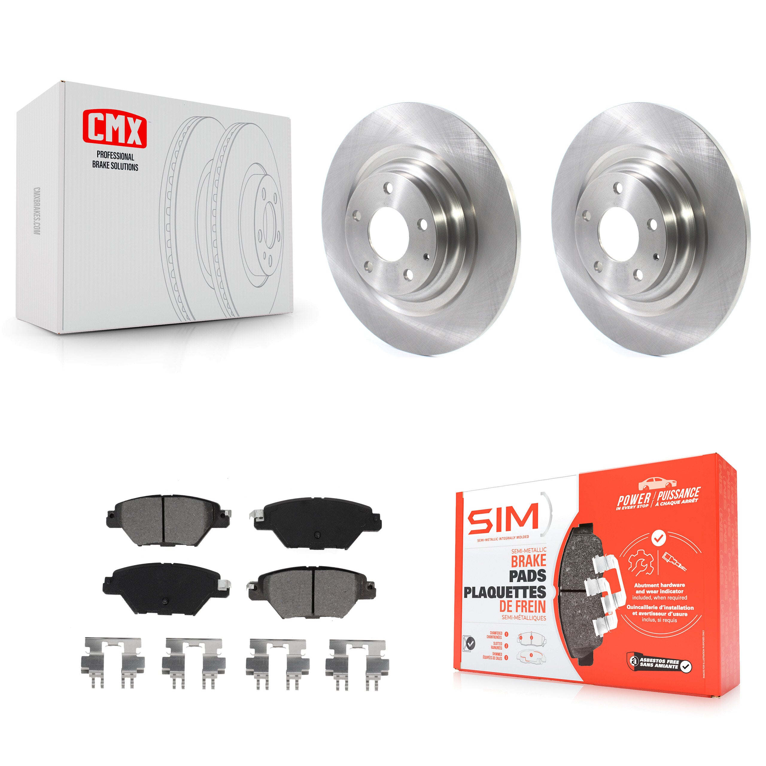 Rear Disc Brake Rotors And Semi-Metallic Pads Kit For 2016-2023 Mazda CX-9 K8S-102987