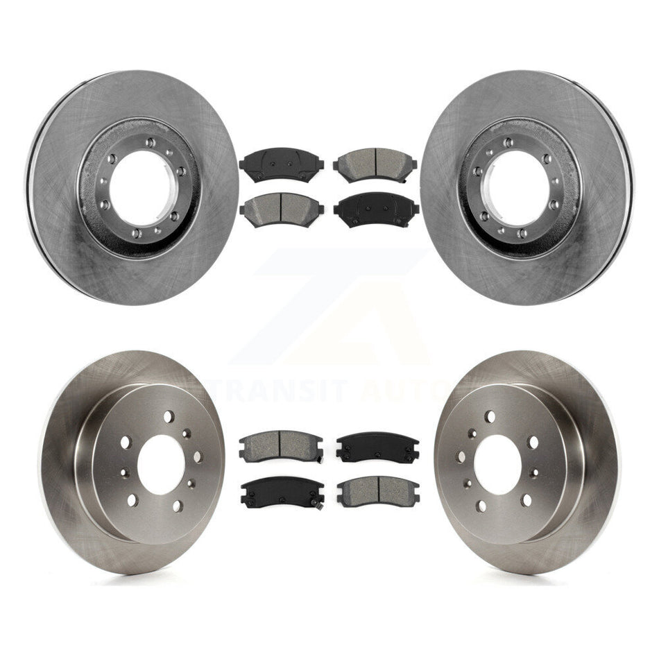 Front Rear Disc Brake Rotors And Semi-Metallic Pads Kit For Buick Century Pontiac Grand Prix Chevrolet Venture Regal Oldsmobile Intrigue Montana Trans Sport K8S-102995