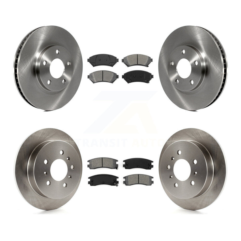 Front Rear Disc Brake Rotors And Semi-Metallic Pads Kit For Chevrolet Impala Monte Carlo Oldsmobile Intrigue K8S-102996