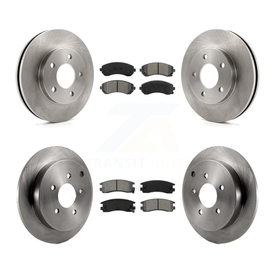 Front Rear Disc Brake Rotors And Semi-Metallic Pads Kit For Buick Rendezvous Pontiac Aztek K8S-102998