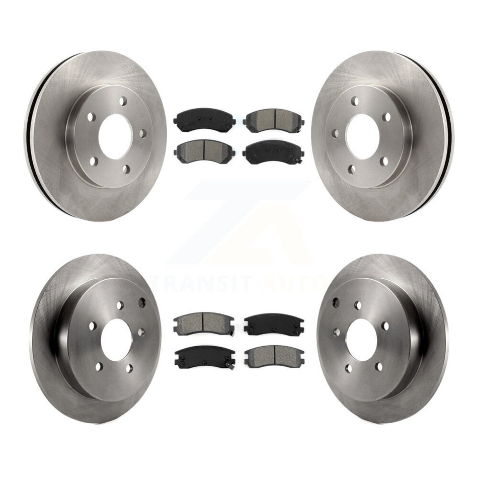 Front Rear Disc Brake Rotors And Semi-Metallic Pads Kit For Buick Rendezvous Pontiac Aztek K8S-102998
