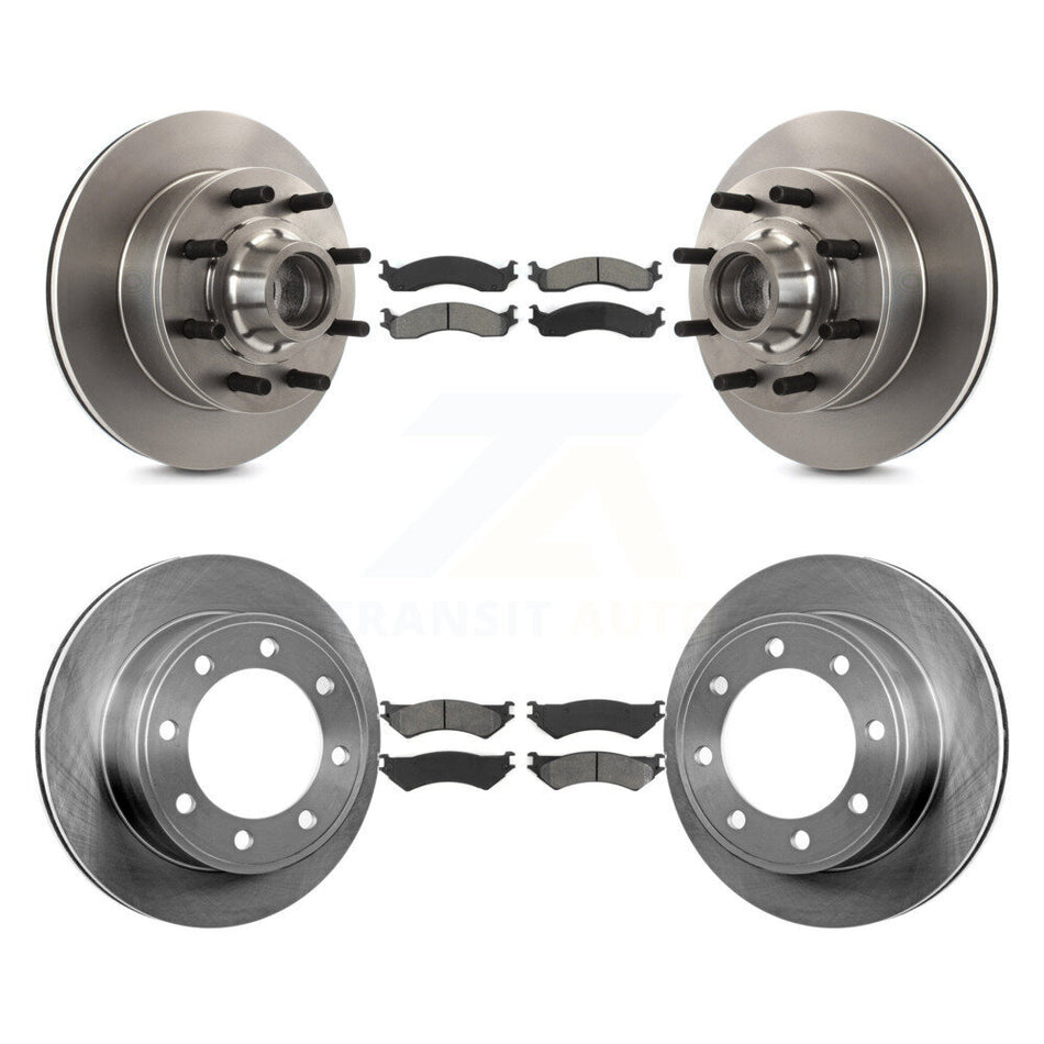 Front Rear Disc Brake Rotors And Semi-Metallic Pads Kit For Ford E-250 Econoline E-350 Super Duty Club Wagon K8S-103063