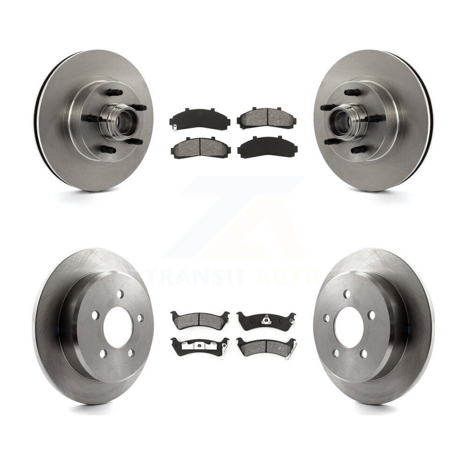 Front Rear Disc Brake Rotors And Semi-Metallic Pads Kit For 2001 Ford Explorer RWD From 01 02 K8S-103069