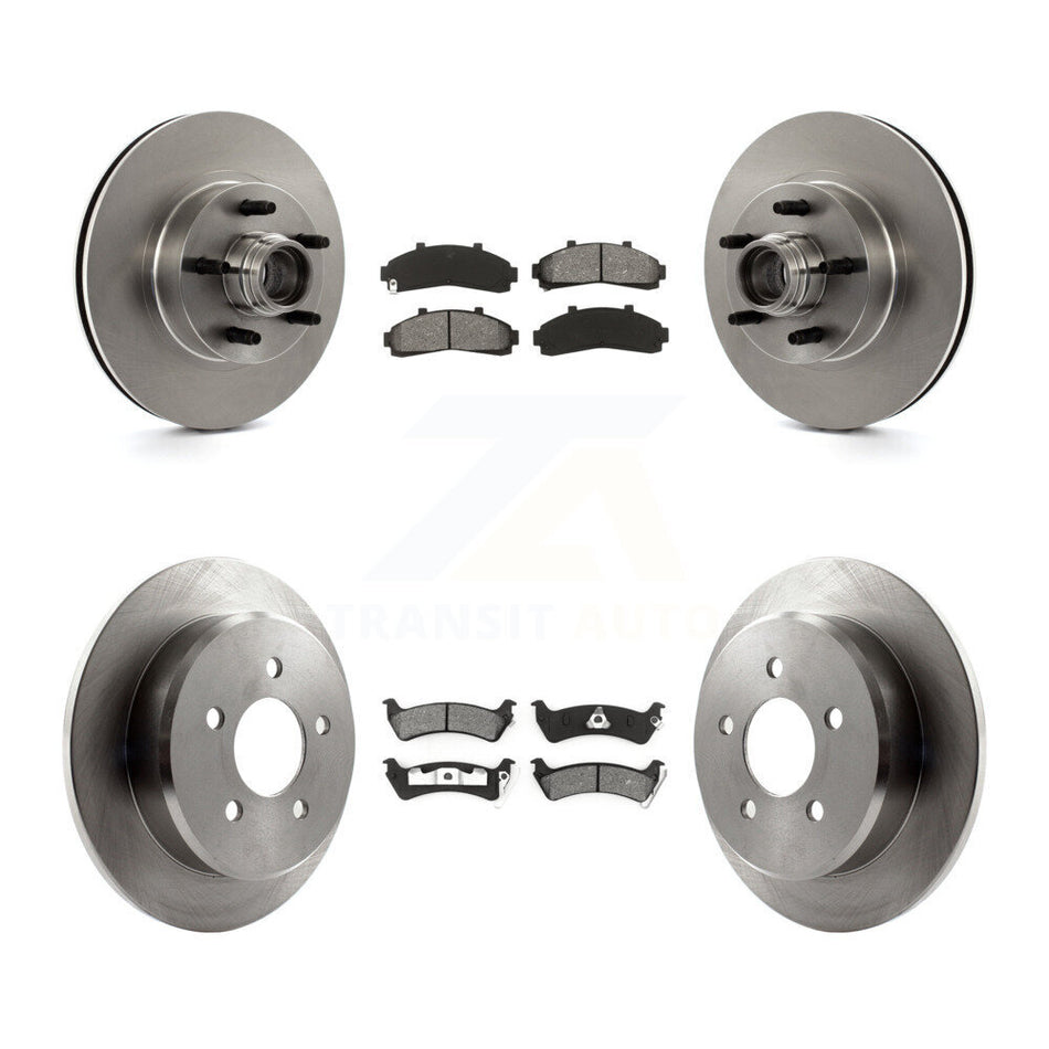 Front Rear Disc Brake Rotors And Semi-Metallic Pads Kit For 2001 Ford Explorer RWD From 01 02 K8S-103069