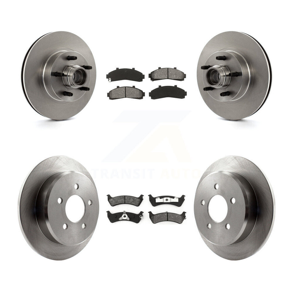 Front Rear Disc Brake Rotors And Semi-Metallic Pads Kit For Ford Ranger Explorer Mercury Mountaineer K8S-103070