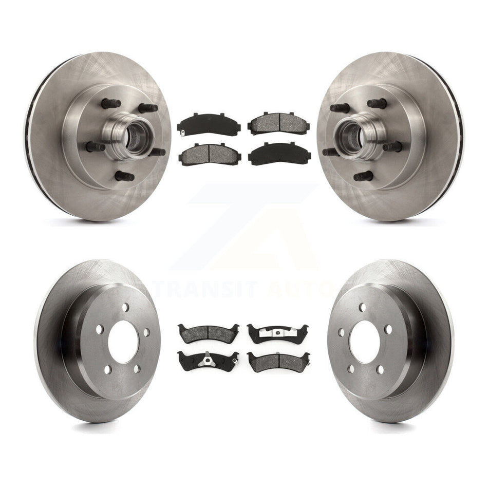 Front Rear Disc Brake Rotors And Semi-Metallic Pads Kit For Ford Ranger With 261mm Diameter Rotor K8S-103075