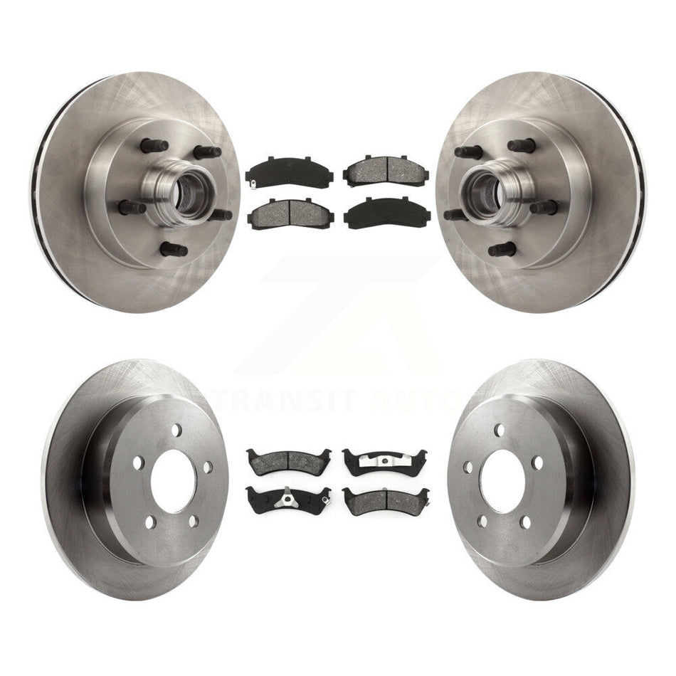 Front Rear Disc Brake Rotors And Semi-Metallic Pads Kit For Ford Ranger With 261mm Diameter Rotor K8S-103075