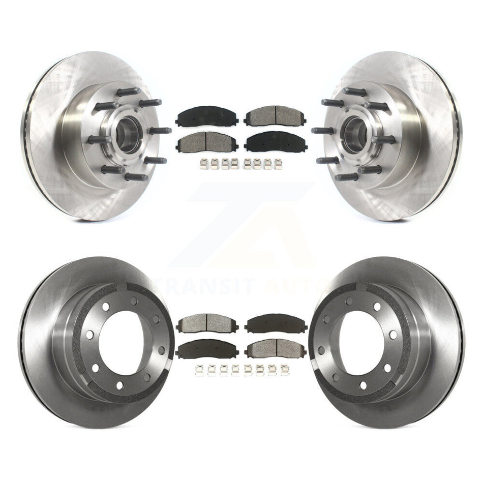 Front Rear Disc Brake Rotors And Semi-Metallic Pads Kit For Ford F-250 Super Duty F-350 K8S-103107