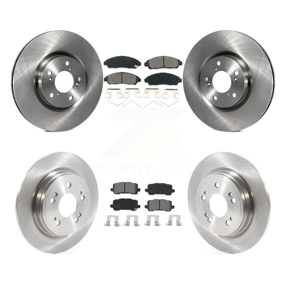 Front Rear Disc Brake Rotors And Semi-Metallic Pads Kit For 2014-2020 Acura RLX Sport Hybrid SH-AWD K8S-103115
