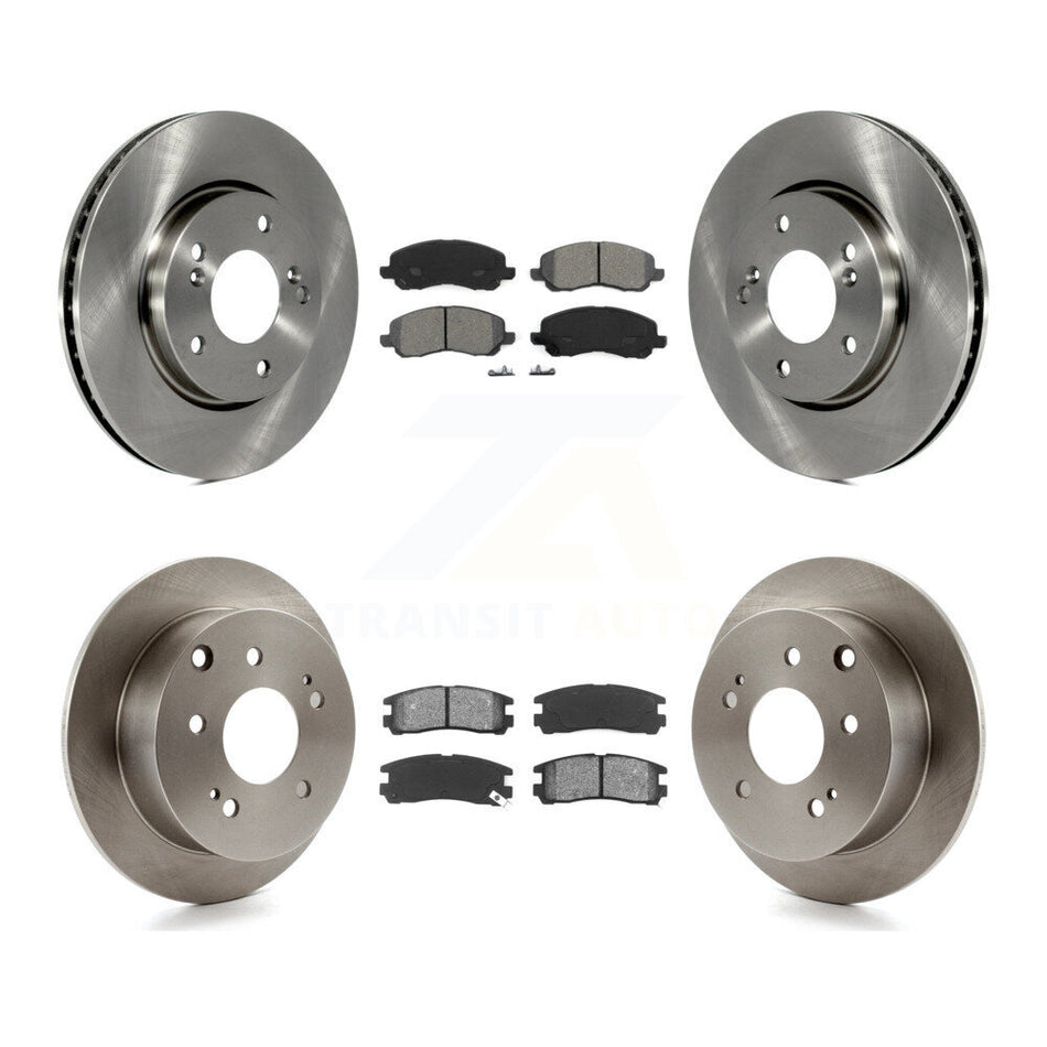 Front Rear Disc Brake Rotors And Semi-Metallic Pads Kit For Mitsubishi Galant K8S-103126