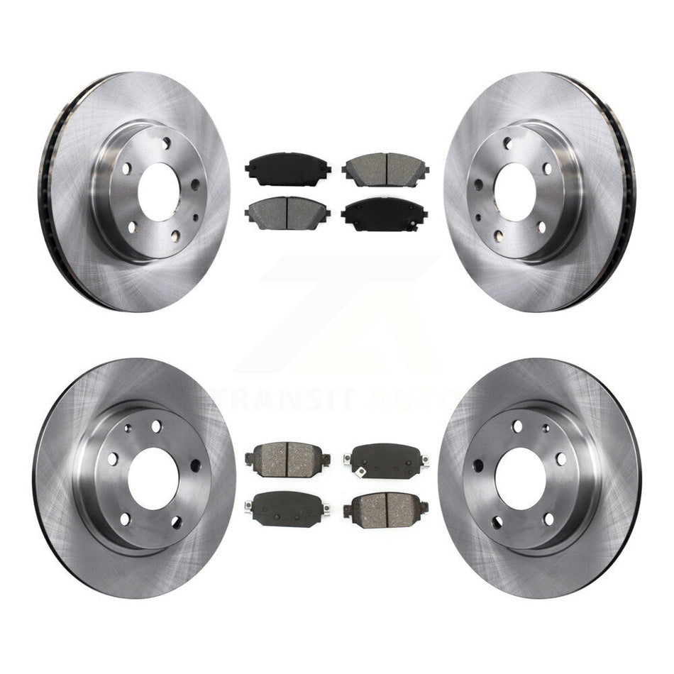 Front Rear Disc Brake Rotors And Semi-Metallic Pads Kit For 2019-2021 Mazda CX-3 FWD K8S-103128