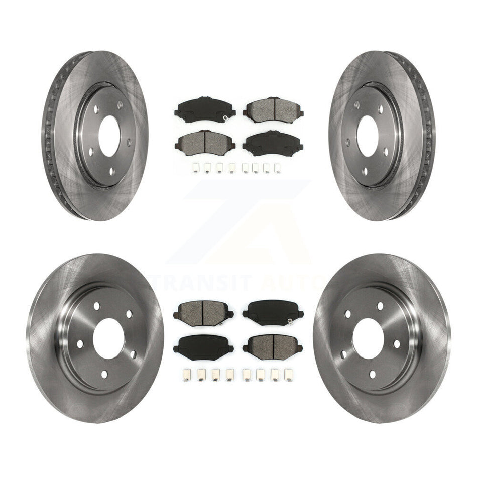 Front Rear Disc Brake Rotors And Semi-Metallic Pads Kit For Dodge Grand Caravan Chrysler Town & Country Journey Ram C/V Volkswagen Routan K8S-103145