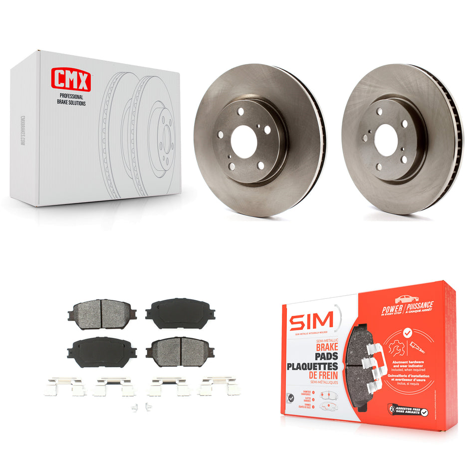 Front Disc Brake Rotors And Semi-Metallic Pads Kit For Lexus IS250 GS300 K8S-103152