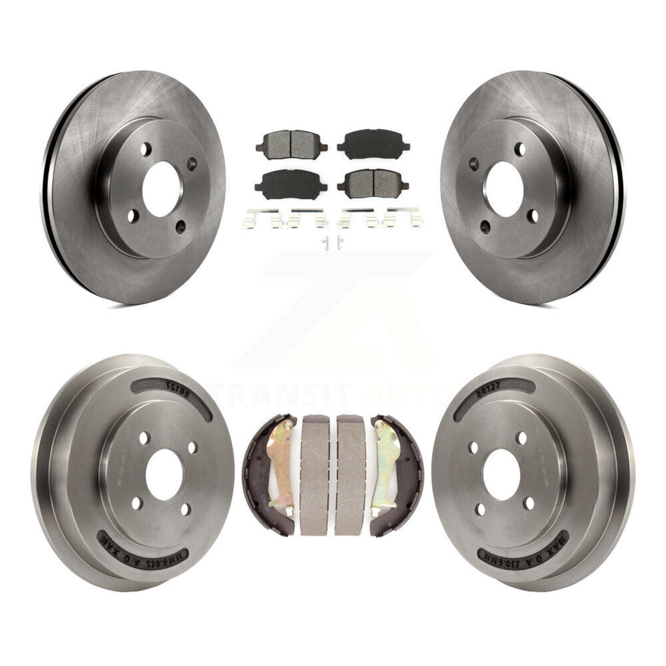 Front Rear Disc Brake Rotors Semi-Metallic Pads And Drum Kit For Chevrolet Cobalt Pontiac G5 K8S-103190