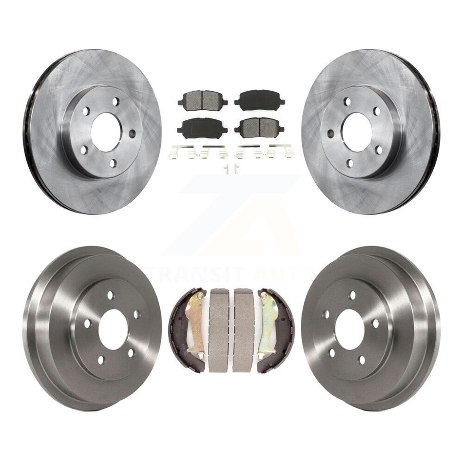 Front Rear Disc Brake Rotors Semi-Metallic Pads And Drum Kit For Chevrolet Cobalt Pontiac G5 K8S-103191