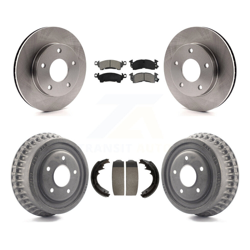 Front Rear Disc Brake Rotors Semi-Metallic Pads And Drum Kit For GMC Jimmy K8S-103197
