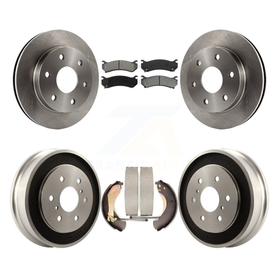 Front Rear Disc Brake Rotors Semi-Metallic Pads And Drum Kit For Chevrolet Silverado 1500 GMC Sierra Classic K8S-103203