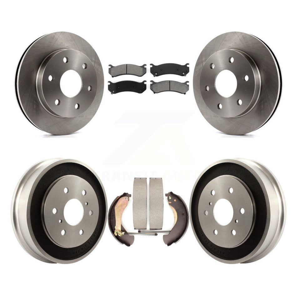 Front Rear Disc Brake Rotors Semi-Metallic Pads And Drum Kit For Chevrolet Silverado 1500 GMC Sierra Classic K8S-103203