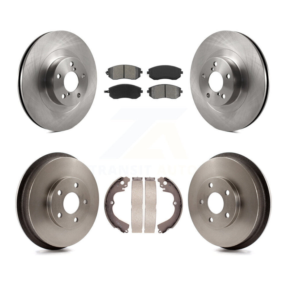 Front Rear Disc Brake Rotors Semi-Metallic Pads And Drum Kit For Subaru Forester Impreza K8S-103207
