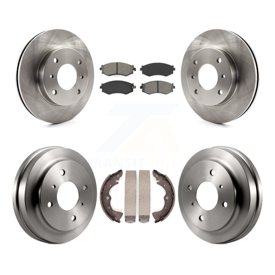 Front Rear Disc Brake Rotors Semi-Metallic Pads And Drum Kit For 2002-2006 Nissan Sentra 1.8L K8S-103225