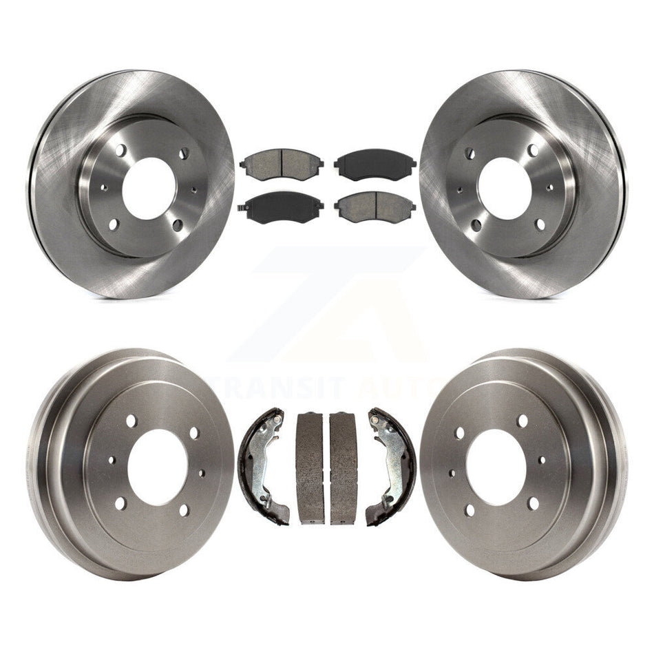 Front Rear Disc Brake Rotors Semi-Metallic Pads And Drum Kit For Hyundai Elantra rear brakes K8S-103229
