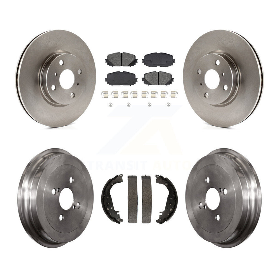 Front Rear Disc Brake Rotors Semi-Metallic Pads And Drum Kit For Toyota Yaris K8S-103234