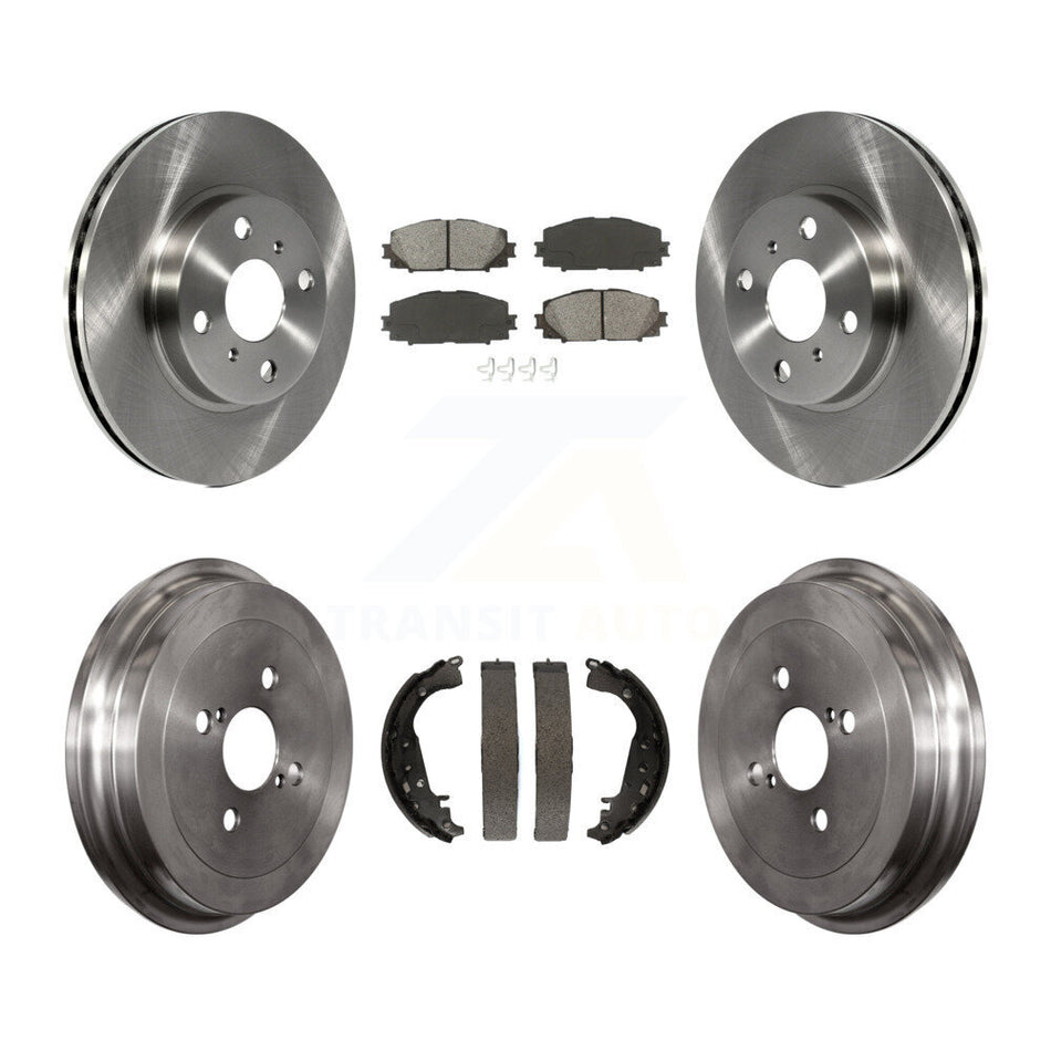 Front Rear Disc Brake Rotors Semi-Metallic Pads And Drum Kit For Toyota Yaris K8S-103235