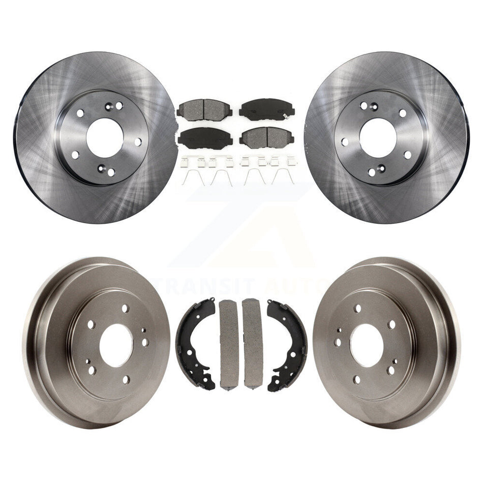 Front Rear Disc Brake Rotors Semi-Metallic Pads And Drum Kit For Honda Accord Fit K8S-103241