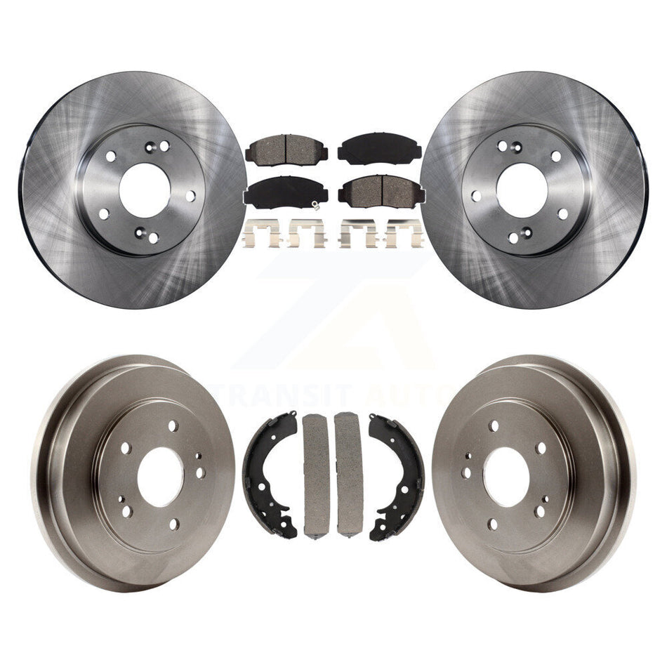 Front Rear Disc Brake Rotors Semi-Metallic Pads And Drum Kit For Honda Accord Civic K8S-103242