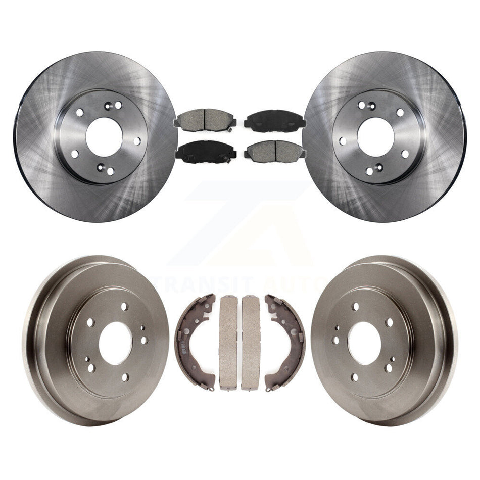 Front Rear Disc Brake Rotors Semi-Metallic Pads And Drum Kit For 2011 Honda Civic GX K8S-103245