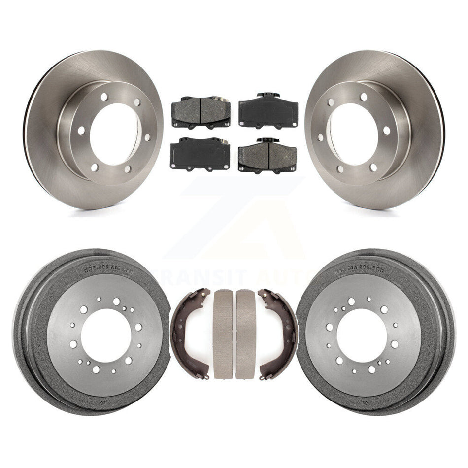 Front Rear Disc Brake Rotors Semi-Metallic Pads And Drum Kit For Toyota 4Runner Tacoma K8S-103255