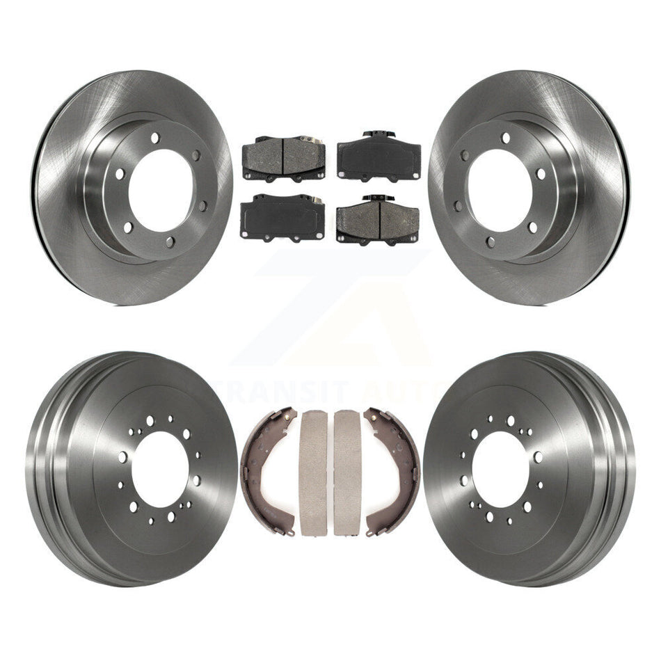 Front Rear Disc Brake Rotors Semi-Metallic Pads And Drum Kit For Toyota Tacoma 4Runner K8S-103256