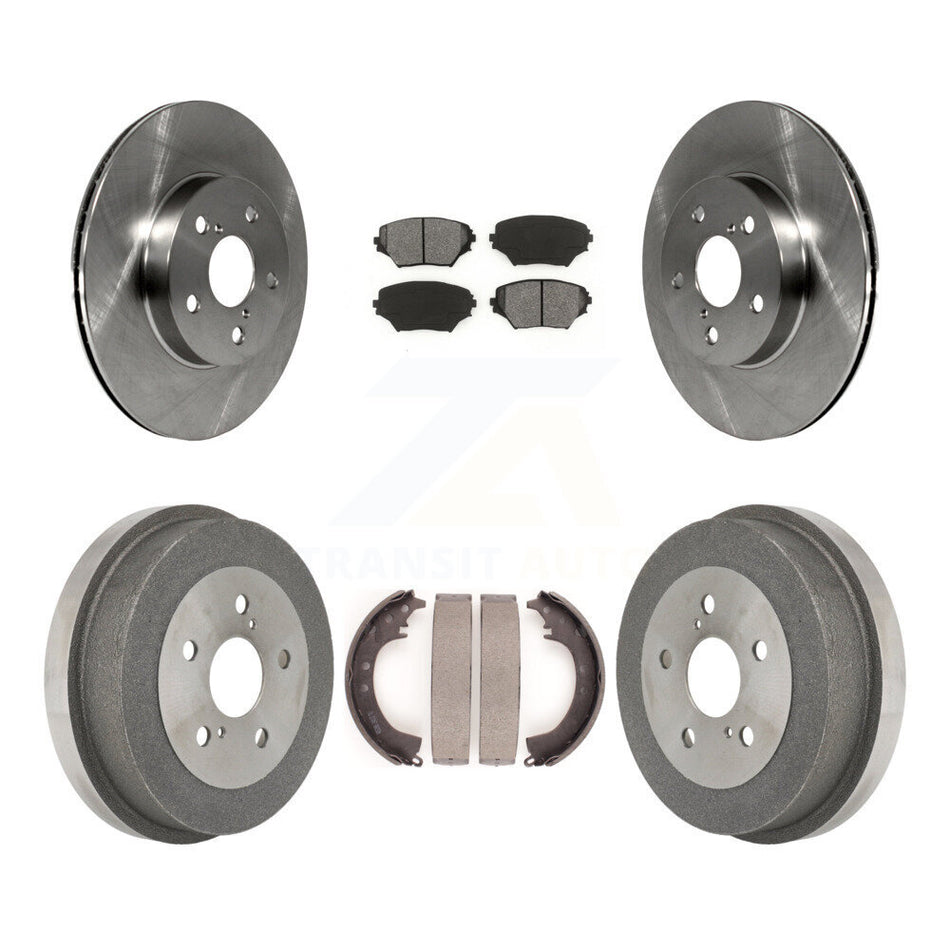 Front Rear Disc Brake Rotors Semi-Metallic Pads And Drum Kit For 2001-2002 Toyota RAV4 BATTERY EV (EV BEV) engine K8S-103273