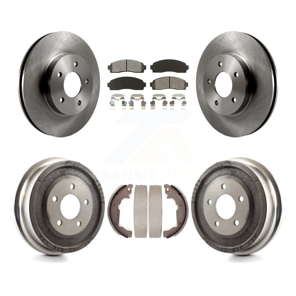 Front Rear Disc Brake Rotors Semi-Metallic Pads And Drum Kit For Saturn Vue Chevrolet Equinox Pontiac Torrent K8S-103274