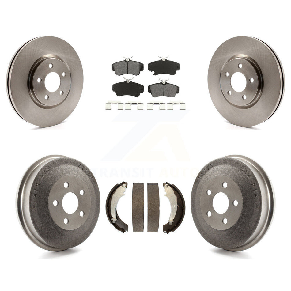 Front Rear Disc Brake Rotors Semi-Metallic Pads And Drum Kit For Chrysler PT Cruiser Turbocharged K8S-103291