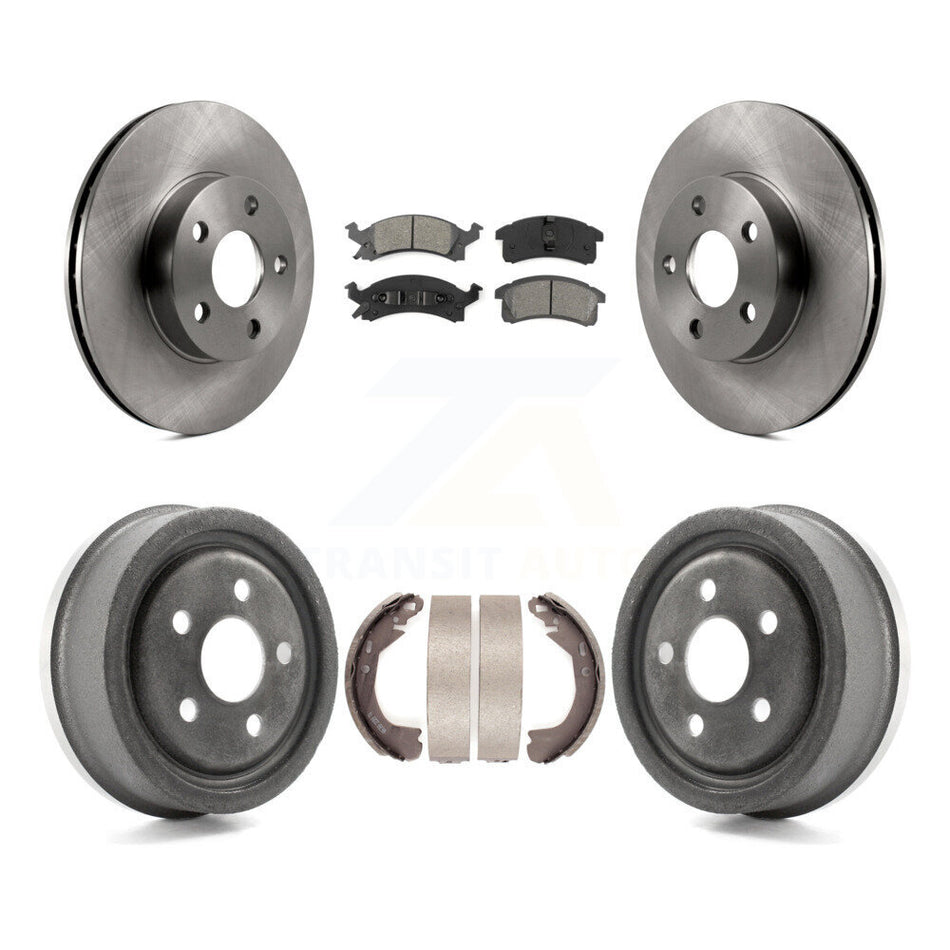 Front Rear Disc Brake Rotors Semi-Metallic Pads And Drum Kit For Chevrolet Beretta K8S-103292