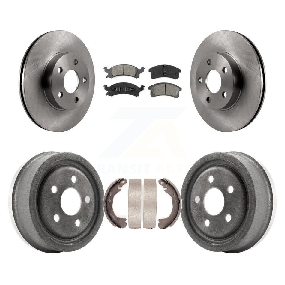 Front Rear Disc Brake Rotors Semi-Metallic Pads And Drum Kit For Chevrolet Beretta K8S-103292