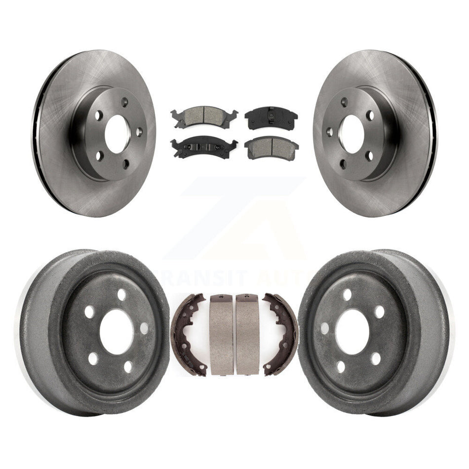 Front Rear Brake Rotors Semi-Metallic Pad Drum Kit For Pontiac Sunfire Chevrolet Grand Am K8S-103293