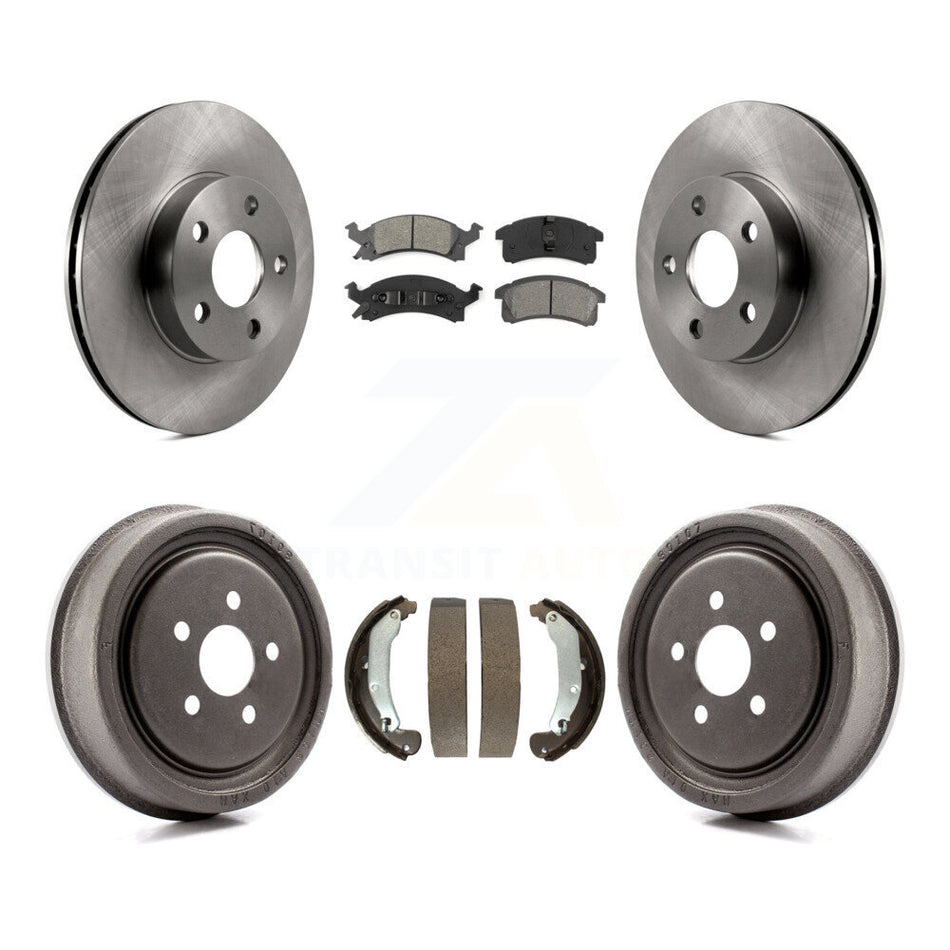 Front Rear Brake Rotors Semi-Metallic Pad Drum Kit For Pontiac Sunfire Chevrolet Cavalier K8S-103296