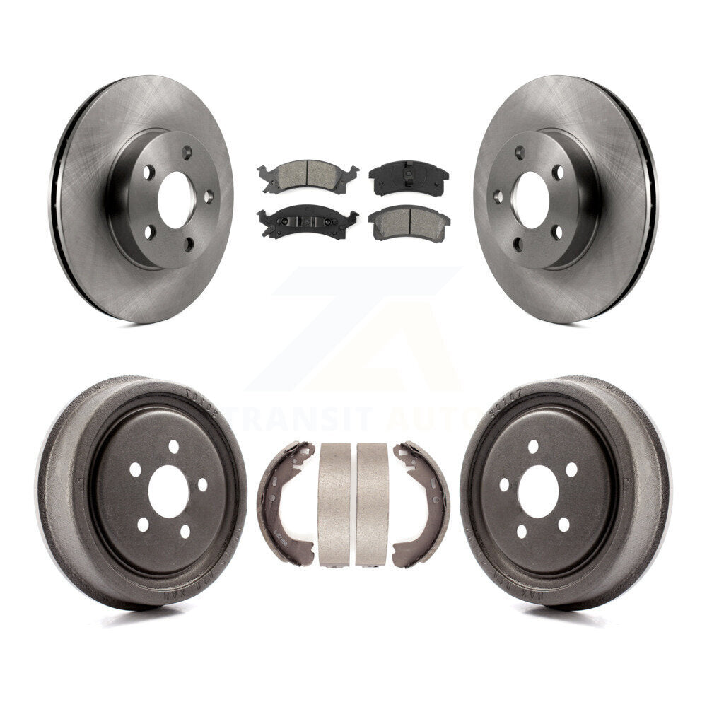 Front Rear Disc Brake Rotors Semi-Metallic Pads And Drum Kit For Chevrolet Cavalier K8S-103297