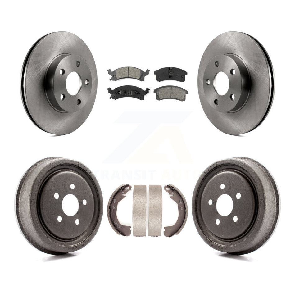Front Rear Disc Brake Rotors Semi-Metallic Pads And Drum Kit For Chevrolet Cavalier K8S-103297