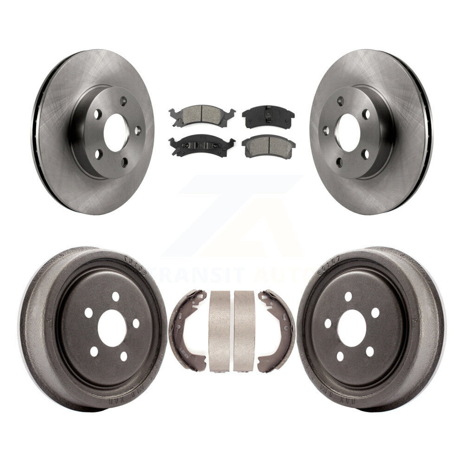 Front Rear Disc Brake Rotors Semi-Metallic Pads And Drum Kit For Chevrolet Cavalier K8S-103297